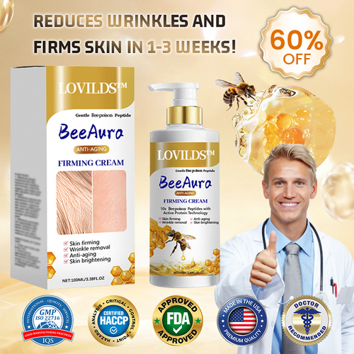 🌱🐝LOVILDS™ BeeAura Anti-Aging Firming Cream,Address Crepe & Sagging(🔥70% Off for a Limited Time!)