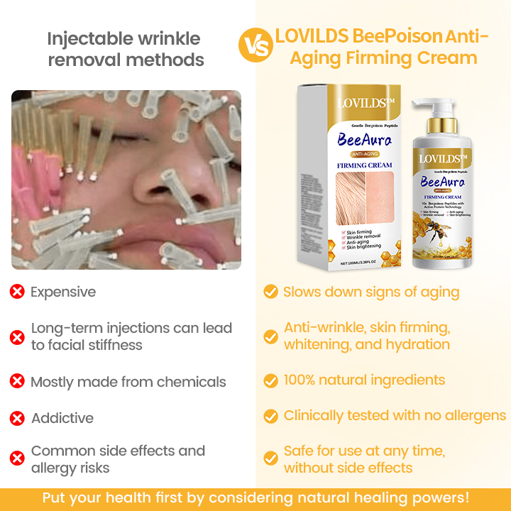 🌱🐝LOVILDS™ BeeAura Anti-Aging Firming Cream,Address Crepe & Sagging(🔥70% Off for a Limited Time!)