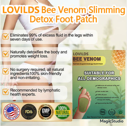 LOVILDS™ LymphTox Bee Venom Slimming & Detox Foot Patches