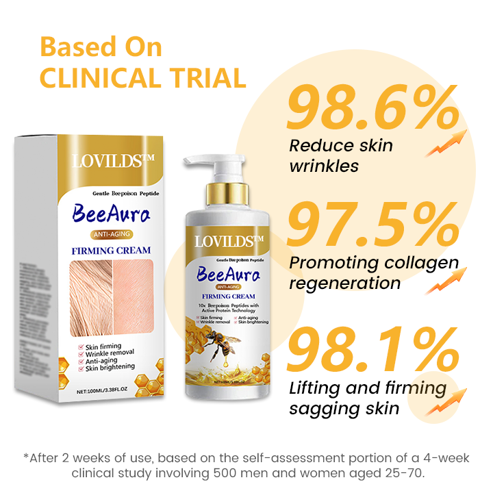 🌱🐝LOVILDS™ BeeAura Anti-Aging Firming Cream,Address Crepe & Sagging(🔥70% Off for a Limited Time!)