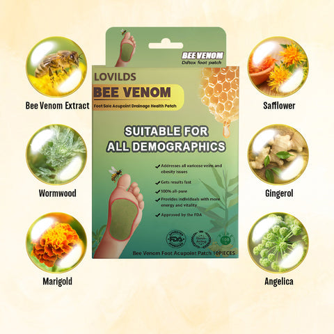 LOVILDS™ LymphTox Bee Venom Slimming & Detox Foot Patches